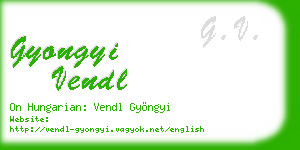 gyongyi vendl business card